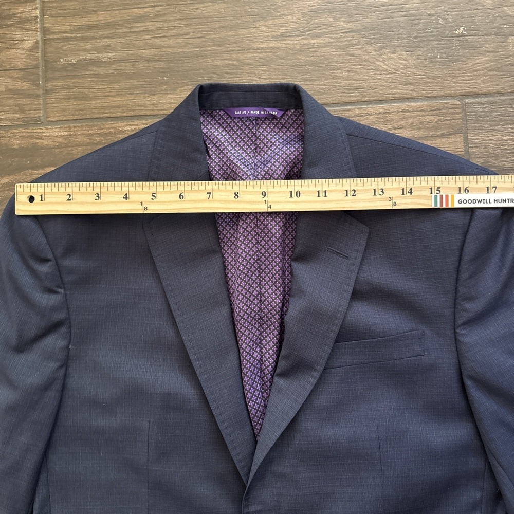 Ted Baker Suit Men 38R Jacket Blue Wool Endurance Jay Ct 28x30 Pants - Picture 7 of 16